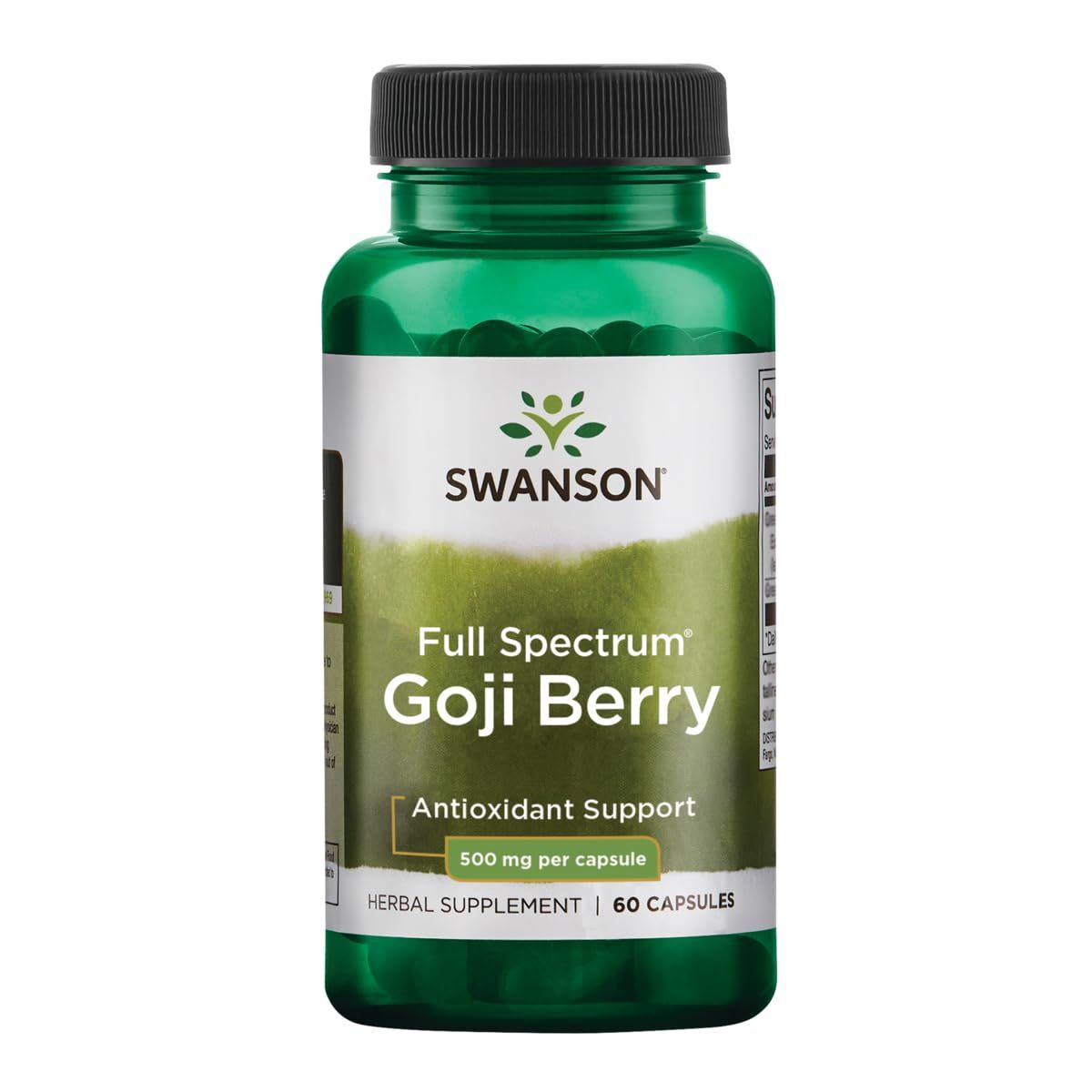 Swanson Goji Berry Wolfberry Livery Kidney Eye Support 500 Milligrams 60 Capsules