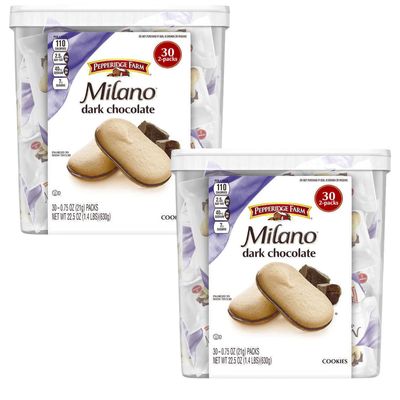 Pepperidge Farm Dark Chocolate Milano Cookies 22.5 oz, 30-count Pack of 2