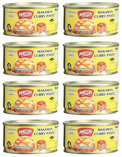 Maesri Thai Masaman Curry Paste - 4 Oz Pack of 8