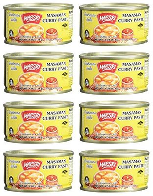 Maesri Thai Masaman Curry Paste - 4 Oz Pack of 8
