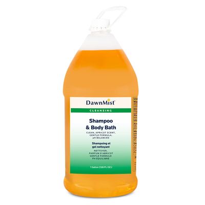 Dukal MS128 Dawn Mist Shampoo &amp; Body Bath with Pump, Gallon, Pack of 4