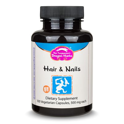 Dragon Herbs Hair and Nails All Natural Supplement to Support Hair, Nails, Healthy Aging, and Circulation All Natural Ingredients, Non-GMO 100 Capsules, 500 mg Per Capsule