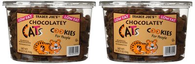 2 Pkgs. Trader Joe&#39;s Chocolatey Cat Cookies for People Net Wt. 16oz 1lb 454g