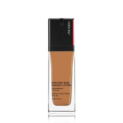 Shiseido Synchro Skin Radiant Lifting Foundation SPF 30, 420 Bronze - 30 mL - Medium-to-Full, Buildable Coverage - 24-HR Hydration - Transfer, Crease &amp; Smudge Resistant - Non-Comedogenic