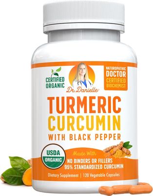 Organic Turmeric Curcumin with Black Pepper Extract 2000mg - High Absorption Ultra Potent Supplement - 95 Curcuminoids - Vegan, Non GMO for Joint Support - 120 Capsules