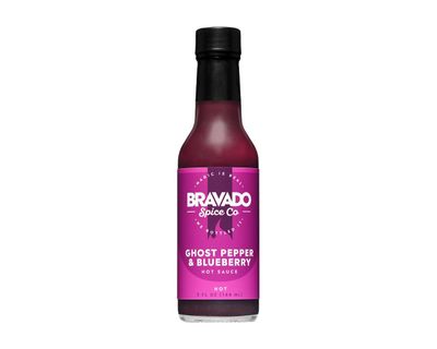 Ghost Pepper and Blueberry Hot Sauce By Bravado Spice FEATURED ON HOT ONES Gluten Free, Vegan, Low Carb, Paleo Hot Sauce All Natural 5 oz Hot Sauce Bottle Award Winning Gourmet Hot Sauce