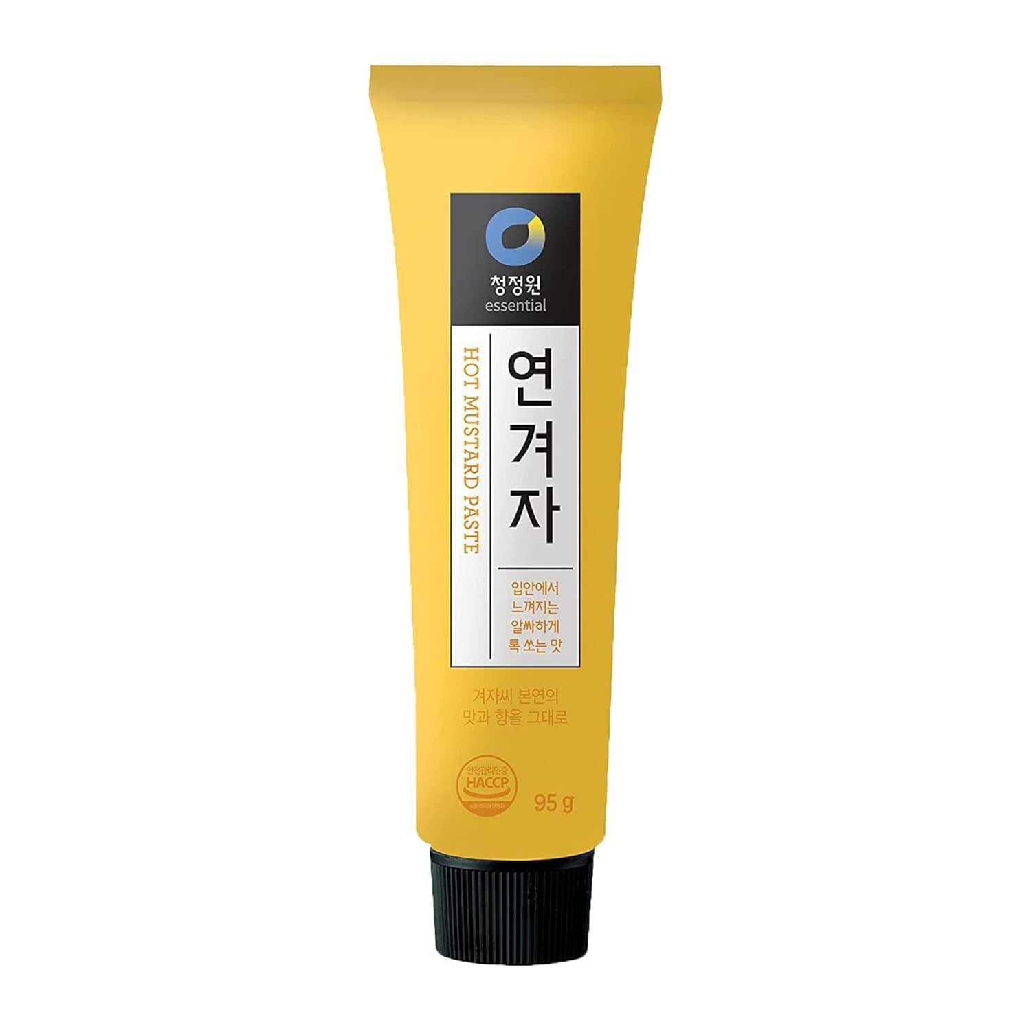 Minecook Korean Premium Hot Spicy Yellow Mustard Paste Sauce, No Additives, All Natural, 3.35oz