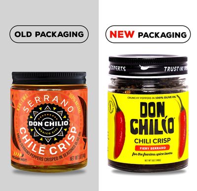 Don Chilio Medium Heat Serrano Mexican Chile Crisp, 5 oz, 3 Pack - Crunchy Sliced Serrano Fried Chili Peppers in Hot Seasoned 100 Olive Oil - Keto-Friendly, Vegan, Gluten Free