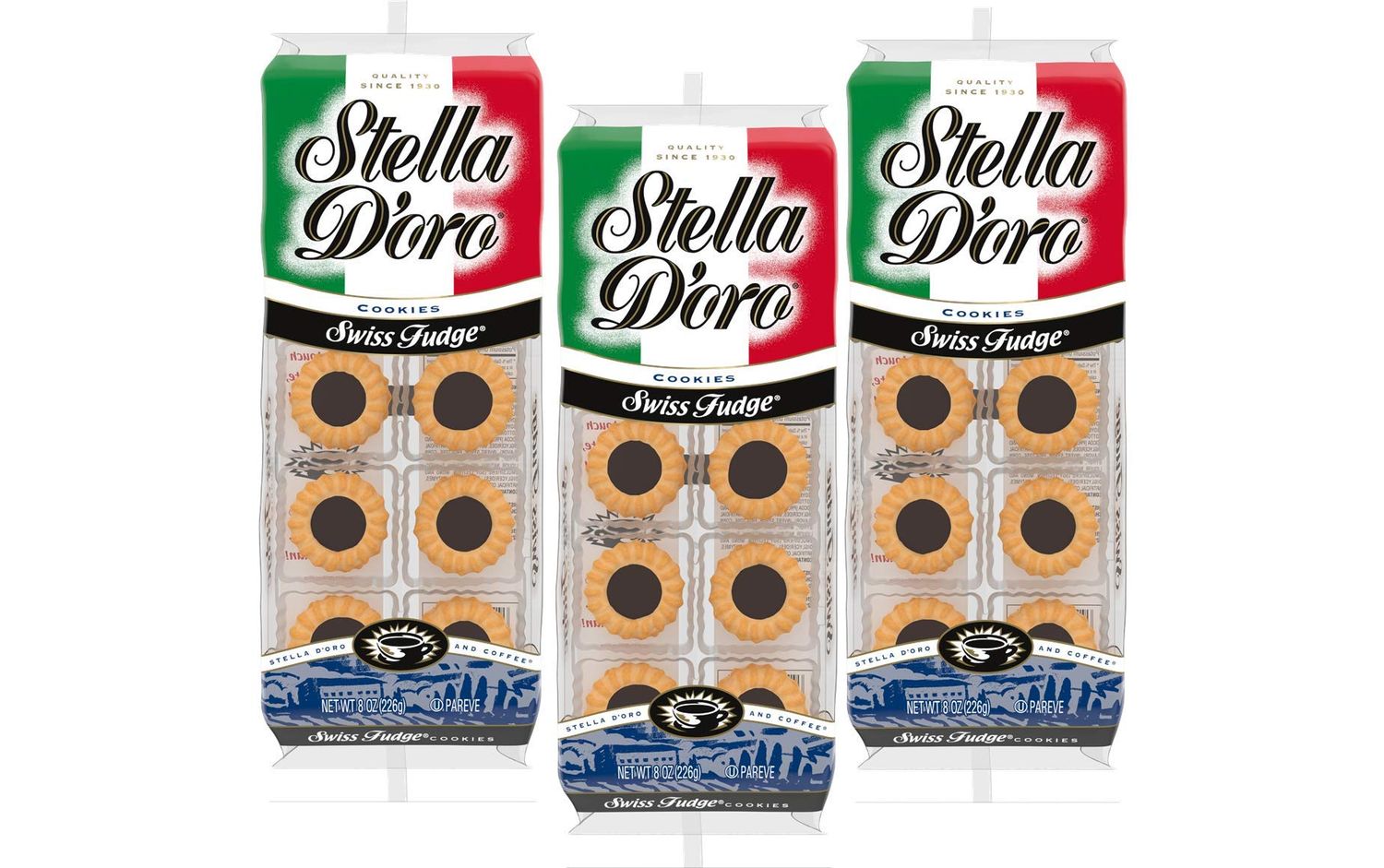 Stella D&#39;oro Swiss Fudge Cookies- 8 oz. Packages 3 Pack