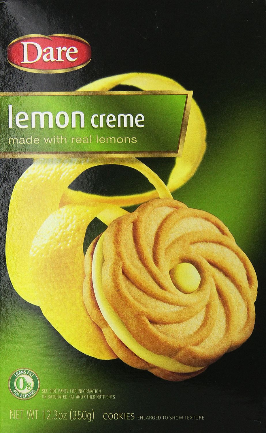Dare, Lemon Creme Sandwich Cookies, 12.3oz Box Pack of 2 2 - 12.3 oz boxes