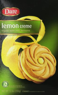 Dare, Lemon Creme Sandwich Cookies, 12.3oz Box Pack of 2 2 - 12.3 oz boxes