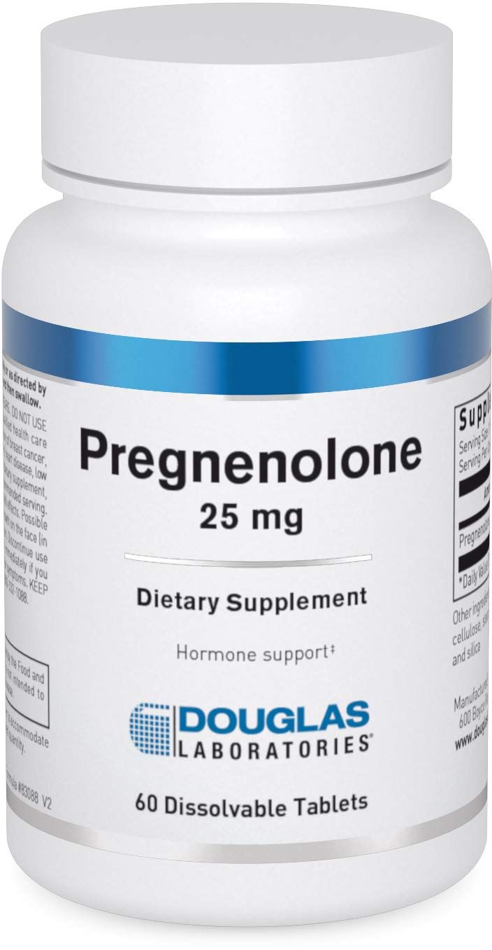 Douglas Laboratories Pregnenolone 25 mg - For Pancreas, Cortisol &amp; Liver Support - Pregnenolone Supplement - Non-GMO - 60 Tablets