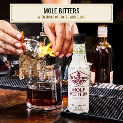 Fee Brothers Mole Cocktail Bitters - Aromatic Cocktail Mixer &amp; Concentrated Flavoring, Gluten Free, Vegan-Friendly, 5 fl oz