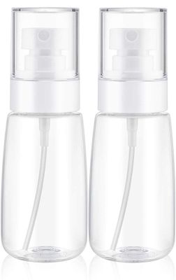 TOSERSPBE Spray Water Bottle Hair Mister, Fine Mist Stylist Sprayers 360 Empty Small Misting Spritzer, Perfume Atomizer with Pump Clear Containers 2PCS2oz