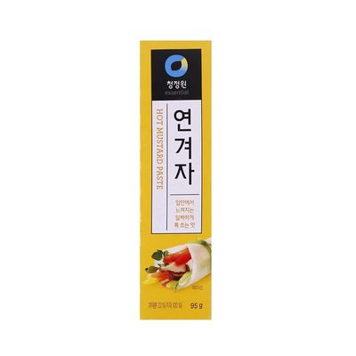 Minecook Korean Premium Hot Spicy Yellow Mustard Paste Sauce, No Additives, All Natural, 3.35oz