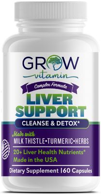 grow vitamin Liver Cleanse Detox Capsules wUnique Blend of Milk Thistle, Artichoke &amp; Dandelion Extract - Liver Supplement Includes Turmeric, Beetroot &amp; Choline - 60 Capsules