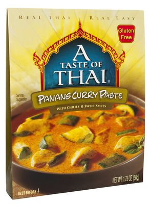 A Taste of Thai Panang Curry Paste - 1.75oz Pack of 6 Ready-to-Use Mix Flavored with Classic Thai Spices Mild Curry Flavor Perfect for Veggies Use for Stir-fry Grilling &amp; More Non-GMO