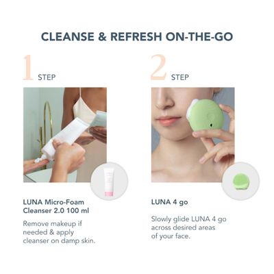FOREO LUNA 4 go Face Cleansing Brush &amp; Firming Massager Premium Face Care Enhances Absorption of Facial Skin Products Simple Skin Care Tools For All Skin Types