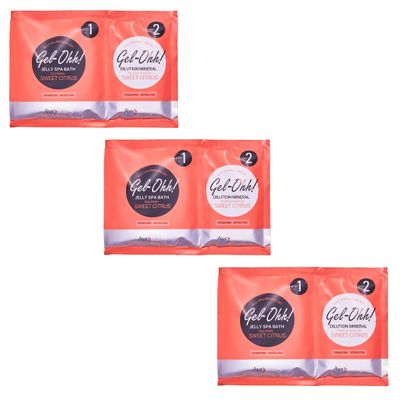 AvryBeauty Gel-Ohh Jelly Spa Bath 3 pack, Citrus Fresh, Citrus Scented, Vitamin C , Jelly Pedicure, Salon Services, Pedicure, Salon Pedi, Relaxation, Heat &amp; Aroma Therapy, Foot Care