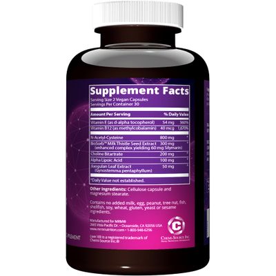 MRM Nutrition Liver X Detoxification Daily Liver Support Antioxidants BIOSORBa Milk Thistle Complex with 5X Absorption 30 Servings