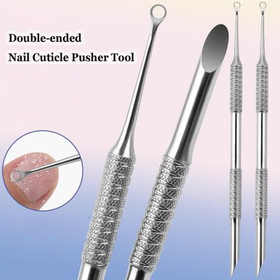 KACHIMOO Cuticle Pusher with 2 Ends,Pre-treatment Cuticle Pusher Cuticle Remover with Sandpaper Sheets,Nail Art Dead Skin Removing Manicure Tool 1 Cuticle Pusher5 Sandpaper Sheets