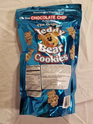 Chocolate Chip Teddy Bear Cookies Bite Size 12 oz. Bag Global Brands