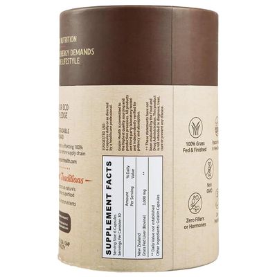 GRAZIN HEALTH - Grass Fed Beef Liver from New Zealand - Freeze Dried 3000mg per Serving 500mg per Capsule 30 Servings