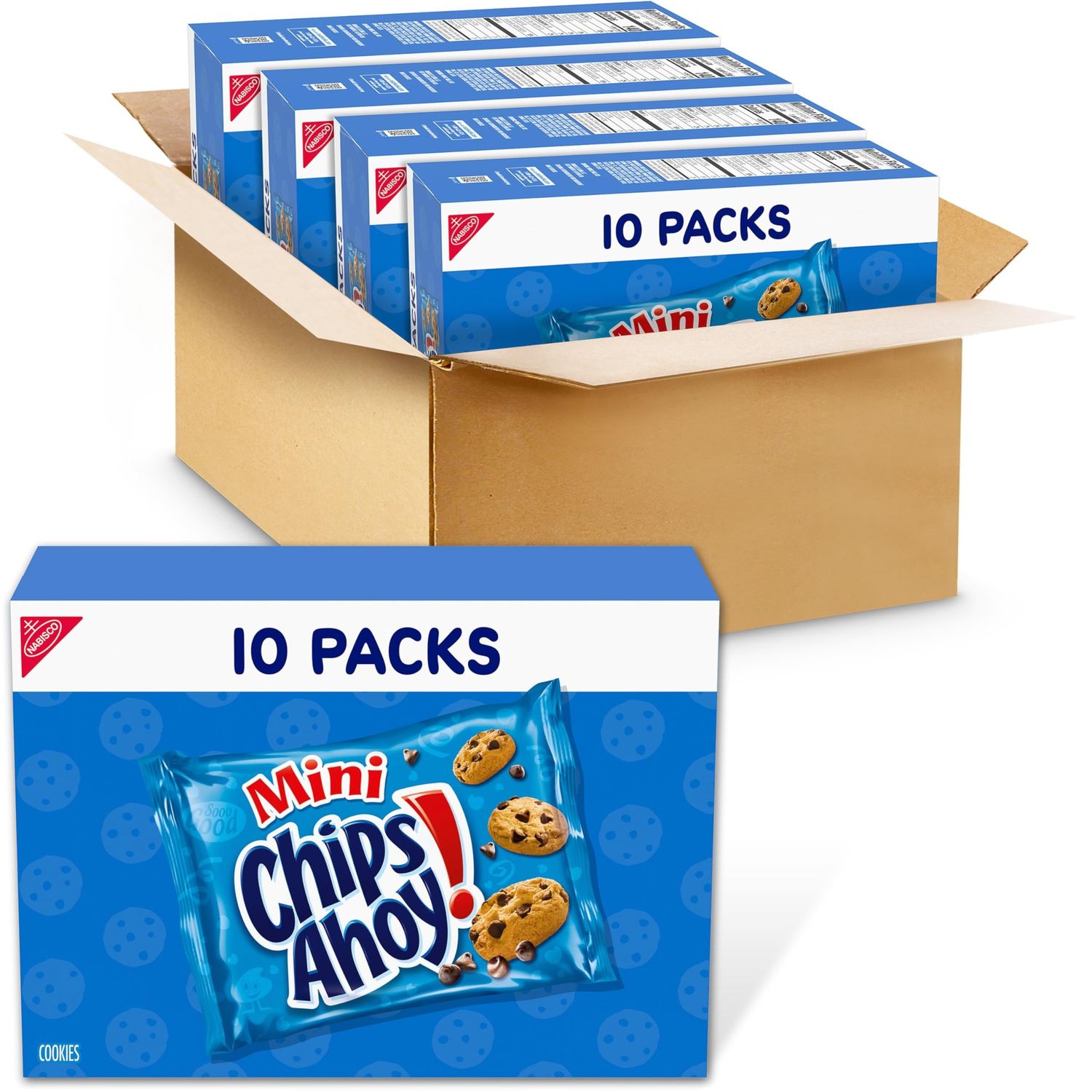 CHIPS AHOY! Mini Original Chocolate Chip Cookies, 40 Snack Packs 4 Boxes