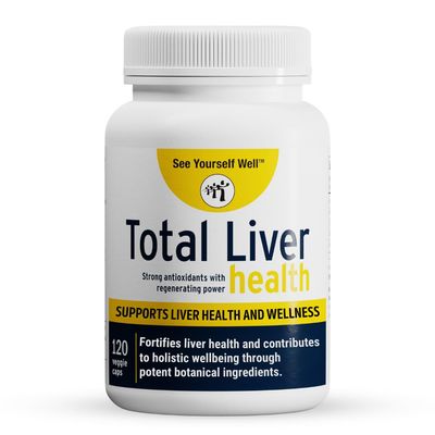 See Yourself Well Total Liver Health Supplement with Milk Thistle, Dandelion Root, Yarrow, Burdock Root, and Artichoke - 120 Vegan Capsules for Liver Function Support