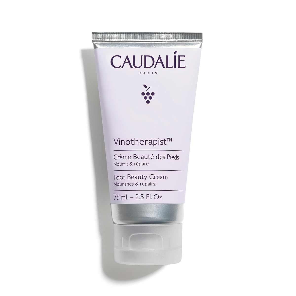 Caudalie Vinotherapist Foot Beauty Cream- with Shea Butter and Grape-seed Oil, Softens and Nourishes Dry Feet, Enhancing Skin&#39;s Smoothness and Reducing Roughness 2.5FlOz 75mL