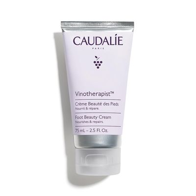 Caudalie Vinotherapist Foot Beauty Cream- with Shea Butter and Grape-seed Oil, Softens and Nourishes Dry Feet, Enhancing Skin&#39;s Smoothness and Reducing Roughness 2.5FlOz 75mL