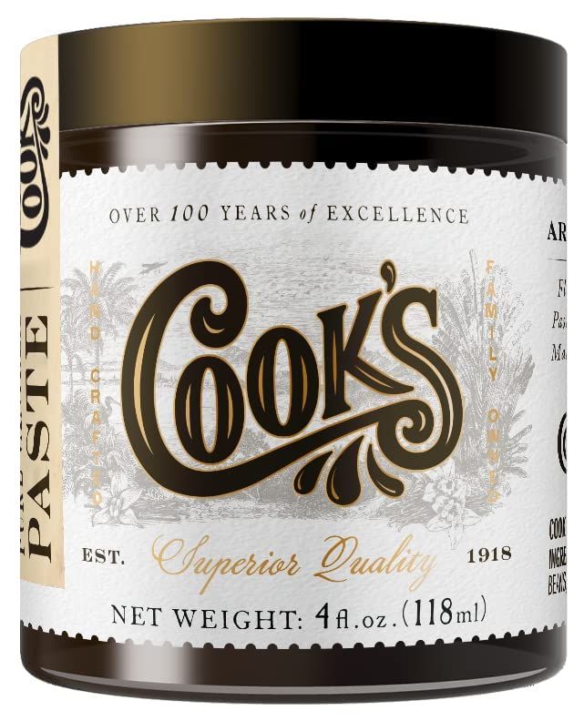 Cooks, Pure Vanilla Bean Paste Puree, Worlds Finest Gourmet Fresh Grade A Premium Vanilla 4 Ounce