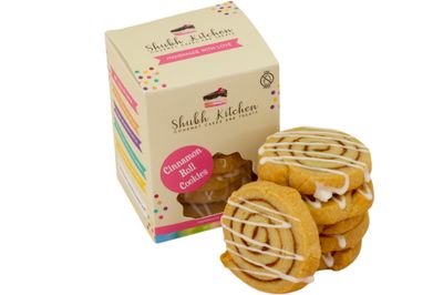 Shubh Kitchen Cinnamon Roll Sugar Cookies - Cinnamon Lover Cookies - 100 Eggfree and Vegetarian- No Artificial Flavors or Preservatives - 5 ounce. Fresh and Delicious Gourmet Cookies