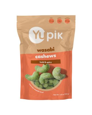 Yupik Wasabi Cashews, 5.8 Oz, Intense Spicy Snacks, Crunchy Cashews, Wasabi Flavored Shell, Asian-Inspired Snacks, Perfect for Sushi Night, Party Snacks, Game Night