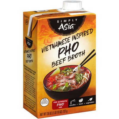 Simply Asia Vietnamese Inspired Pho Beef Broth, 26 fl oz Pack of 6