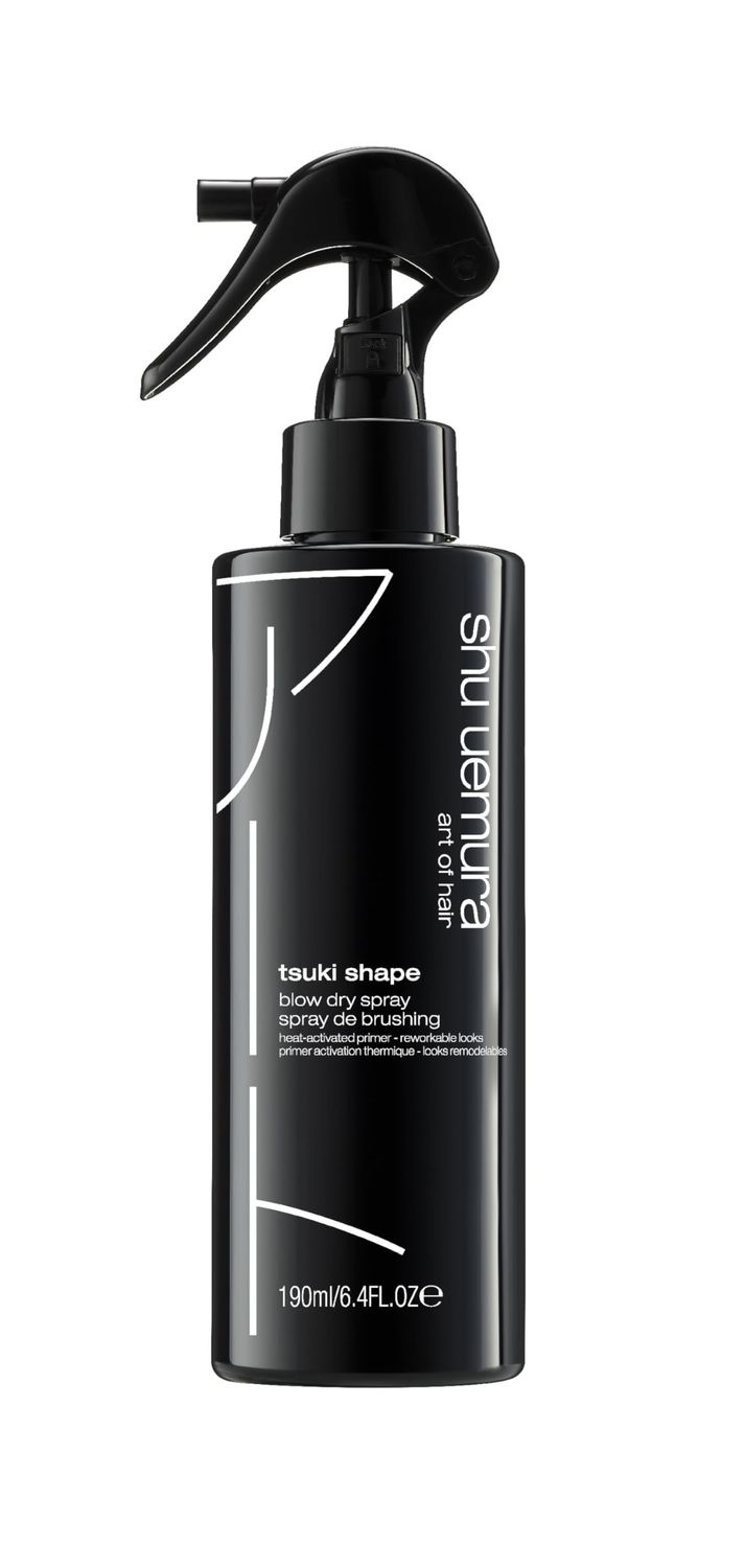 shu uemura art of hair Tsuki Shape Heat-Activated Blow Dry Spray - Styling Spray, Adds Volume and Definition, 6.4 Fl Oz