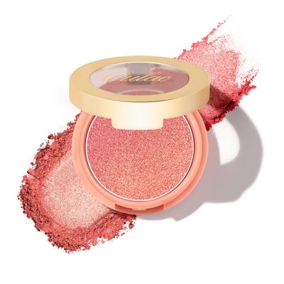 Oulac Luminous Blush Makeup Glow Coral GoldSubtle Shimmery Creamy Powdery Blush Highlighter Cheek Pigmented&amp;Blendable Light to Medium Skin Tone Vegan &amp; Cruelty-Free 4.8g F03 Sweet Date
