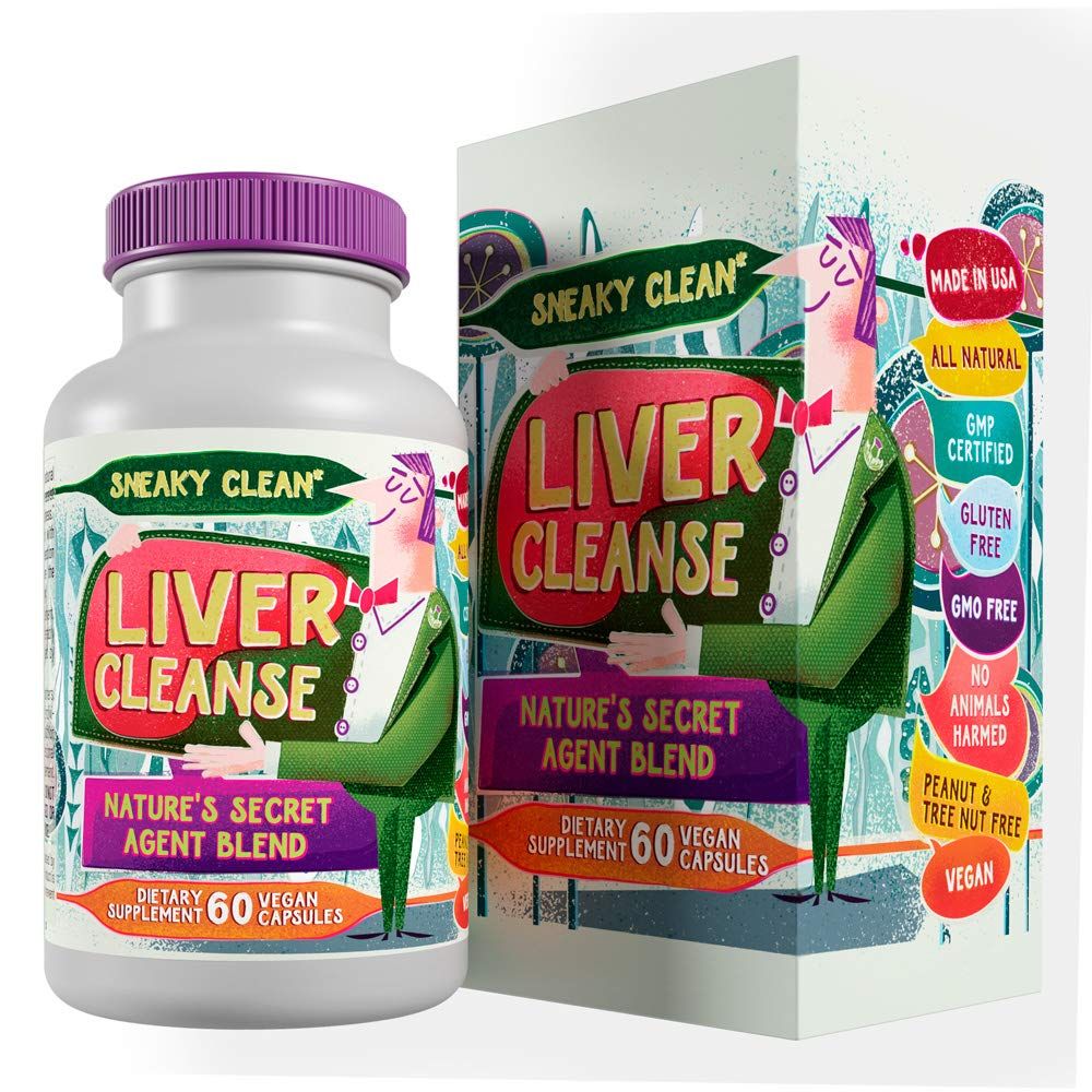 Hippie Farms Liver Cleanse Support Supplement w Milk Thistle - Nature&#39;s Secret Agent Blend - 60 Vegan Capsules