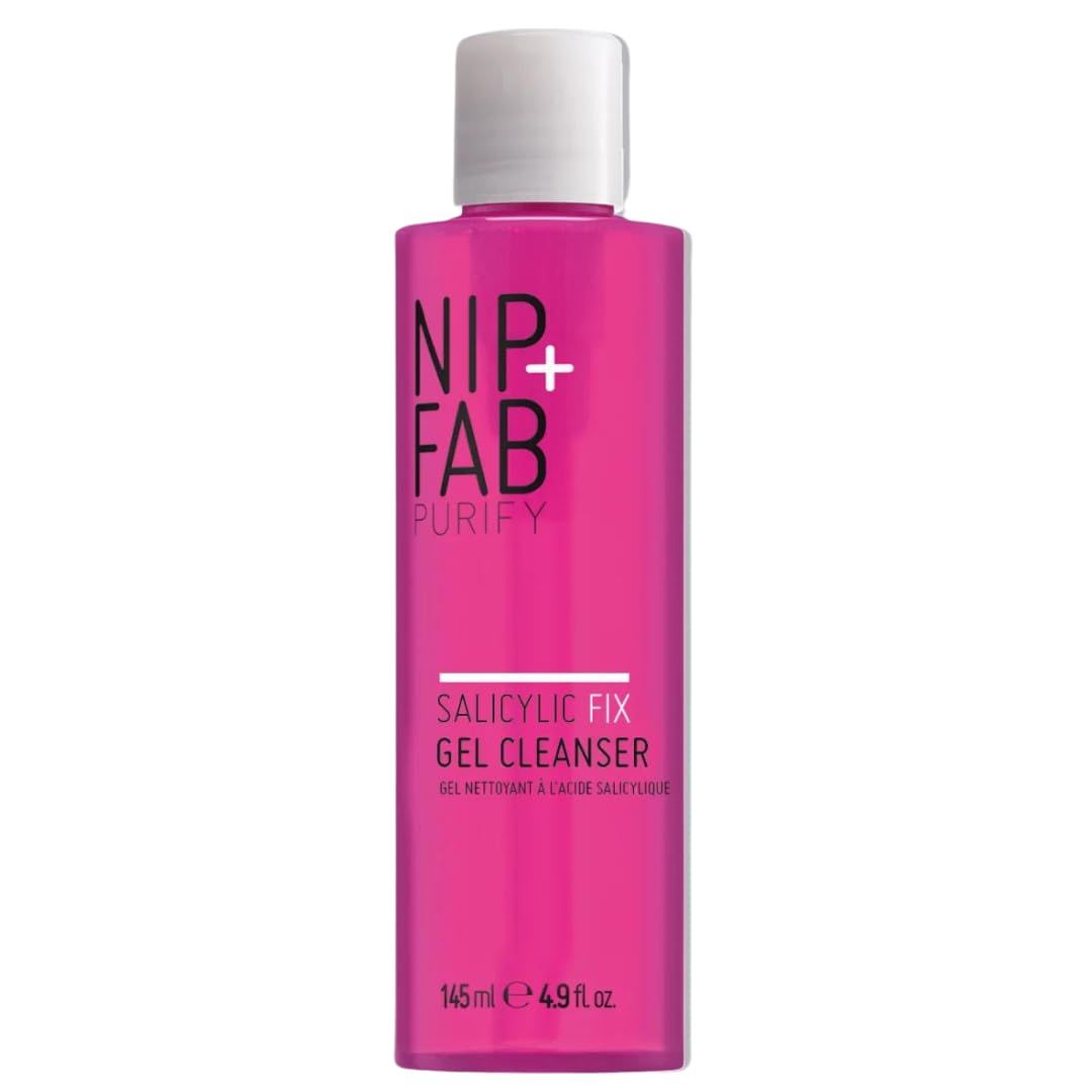 Nip Fab Salicylic Fix Gel Face Cleanser with Niacinamide and Allantoin, Hydrating BHA Facial Cleansing Face Wash, Salicylic Cleaner, Antioxidants 4.9 Fl Oz