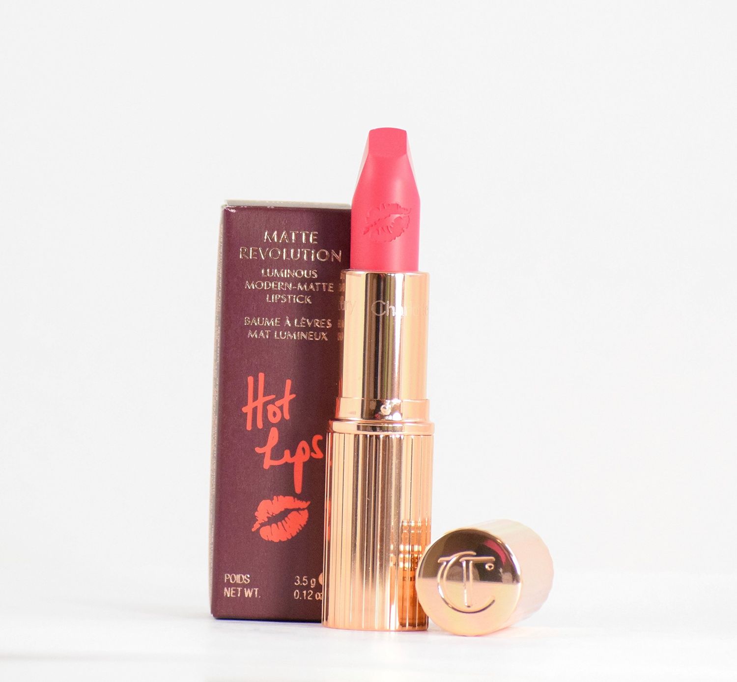 CHARLOTTE TILBURY HOT LIPS Matte Revolution Luminous Lipstick - Electric Poppy