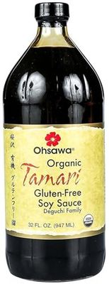 Ohsawa - Wheat-Free Tamari Soy Sauce - Traditionally Brewed, Gluten-Free, Non-GMO, Ideal for Cooking, Marinades, Stir-Fries - 32 Fl Oz