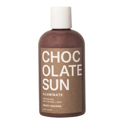 Chocolate Sun - Organic ILLUMINATE Face Body Tanning Gel Clean, Non-Toxic Sunless Tanning Medium to Dark, 8 oz 236 ml