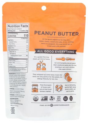 EMMYS Organic Peanut Butter Coconut Cookie, 6 OZ