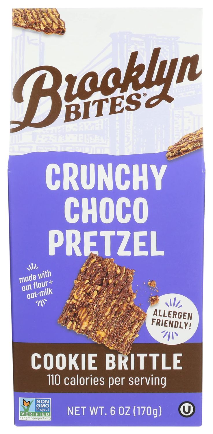Brooklyn Bites Crunchy Chocolate Pretzel Cookie Brittle, 6 OZ