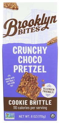 Brooklyn Bites Crunchy Chocolate Pretzel Cookie Brittle, 6 OZ