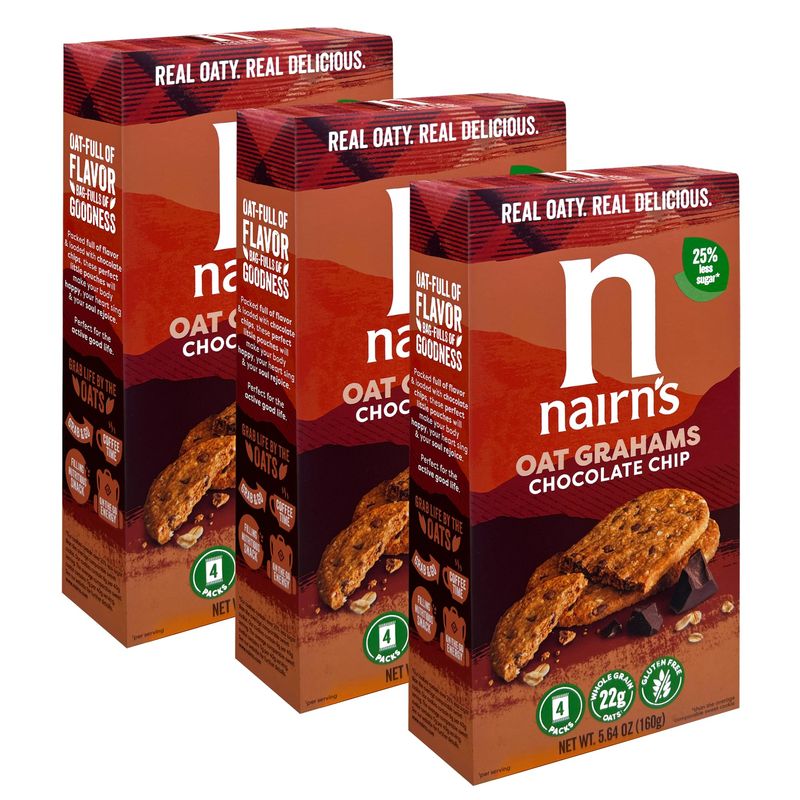 Nairn's Gluten Free Chocolate Chip Oat Grahams, 3 Packs5.64 oz