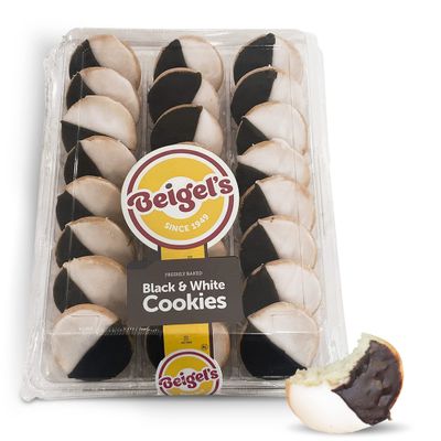 Beigel&#39;s Black and White Cookies New York Style Fresh Baked Goods Kosher Snack 2.4 cookie 24 Count