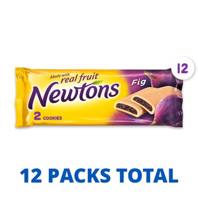 Newtons Soft &amp; Fruit Chewy Cookies, 2 Cookies Per Pack Fig, 24 Oz Pack of 12