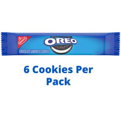 Oreo Chocolate Single Serve Sandwich Cookies, 2.4 Ounce -- 48 per case.