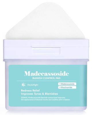 DERMAL Madecassoside Blemish Control Pad - Korean Toner Pad for Blemish &amp; Tone Improvement with Centella Asiatica - Vegan Gauze Tencel Square Pads - High Capacity, 120 Sheets